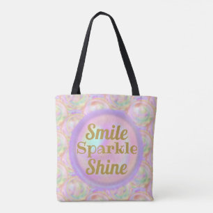Bubble Roos Smile Sparkle Shine Motivation  Draagtas