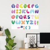 Bubble Shaped Alphabet Poster (Thuiskantoor)