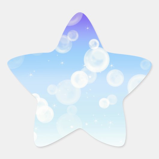 Bubble Sparkle Ster Sticker (Voorkant)