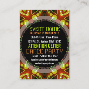 Bubble Stippen EVENT PARTY Mini Flyers Visitekaartje