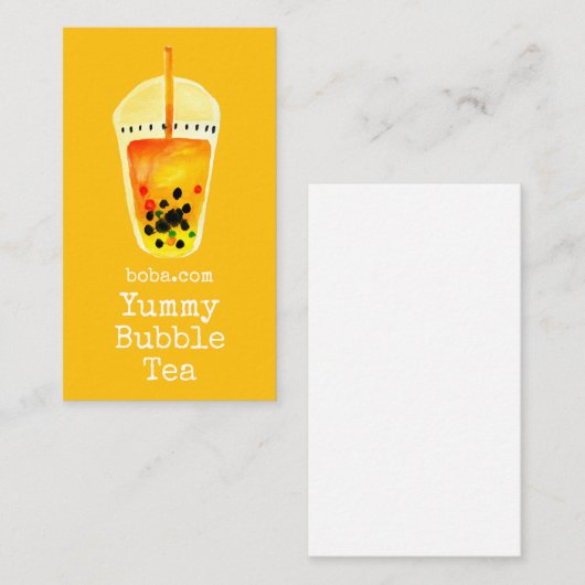 Bubble Tea boba art Carte de visite (Devant / Derrière)