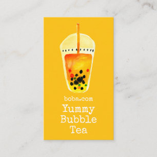 Bubble Tea boba art Visitekaartje