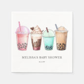 Bubble Tea Boba Baby shower Servet (Voorkant)