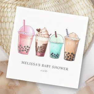 Bubble Tea Boba Baby shower Servet