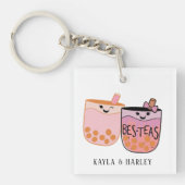 Bubble Tea Boba Beste Vriend Sleutelhanger (Voorkant)
