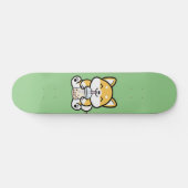 Bubble Tea Boba Corgi Skateboard (Horizontaal)