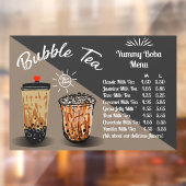 Bubble Tea Boba Donut Shop Front aanpassen Raamsticker (Vel 2)