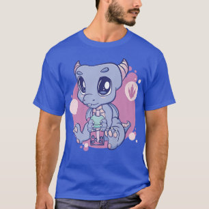 Bubble Tea Boba Kawaii Pastel Goth Draak Schattig T-shirt