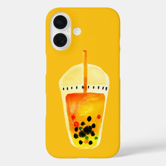 Bubble tea boba waterverf kunst Case-Mate iPhone case (Achterkant)
