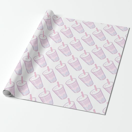 Bubble Tea Cadeaupapier (Uitgerold)