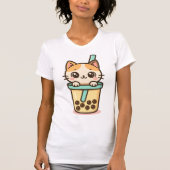 Bubble Tea Cat T-shirt (Voorkant)