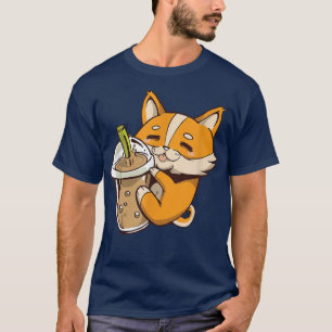 Bubble Tea Corgi Dog Boba T-shirt