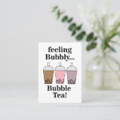 Bubble Tea Drank Cafe Visitekaartje (Staand voorkant)