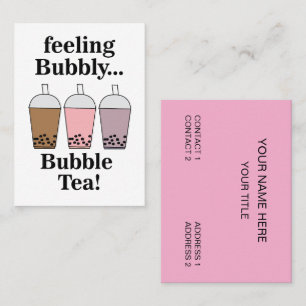 Bubble Tea Drank Cafe Visitekaartje