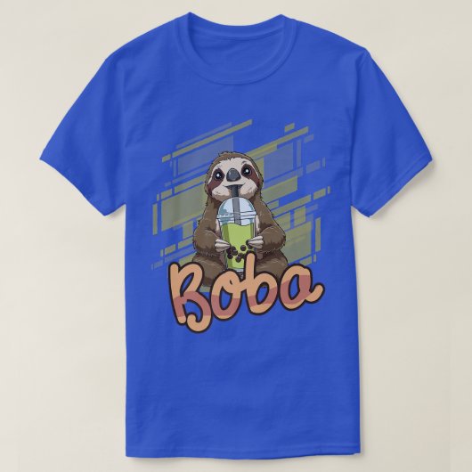 Bubble Tea Funny Boba Tea Sloth 44 T-shirt (Design voorkant)