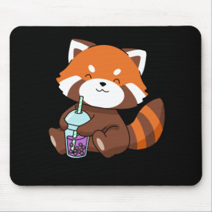Bubble Tea Gift Girl Red Panda Boba Tea Bubble Tea Muismat