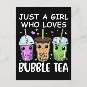 Bubble Tea Gifts Girls Kawaii Bubble Tea Briefkaart