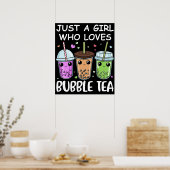 Bubble Tea Gifts Girls Kawaii Bubble Tea Poster (Keuken)