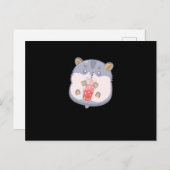 Bubble Tea Hamster Briefkaart (Voorkant / Achterkant)