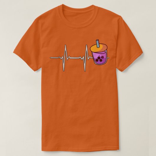 Bubble Tea Heartbeat Tapioca Milk Kawaii Boba Tea T-shirt (Design voorkant)