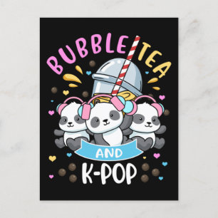 Bubble Tea K-Pop Gift Girls Boba Tea Gift Korea Briefkaart