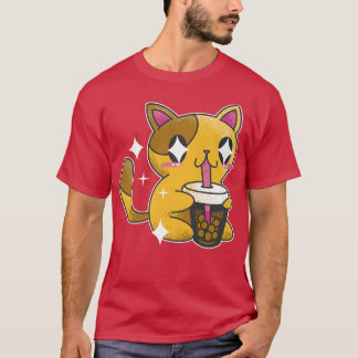 Bubble Tea Kat Kawaii Boba Tea Cat 471 T-shirt