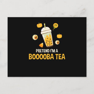 Bubble Tea Kawaii Halloween Briefkaart