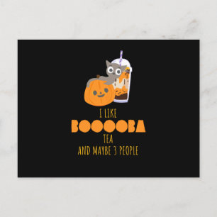 Bubble Tea Kawaii Halloween Briefkaart