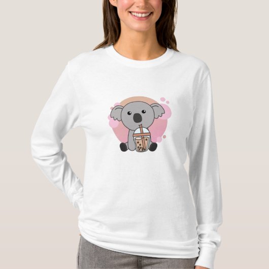 Bubble Tea Koala met chocoladezoet T-shirt (Voorkant)