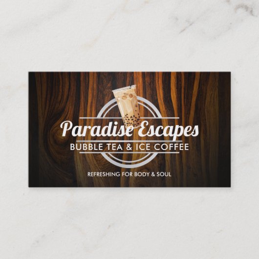  Bubble Tea logo visitekaartjes (Voorkant)