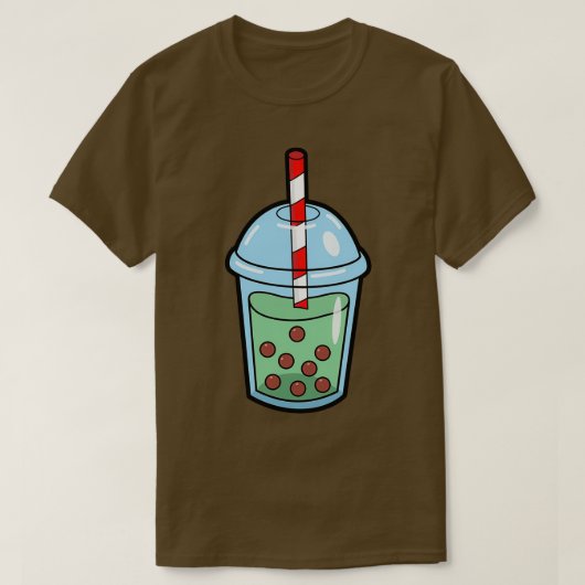 Bubble Tea Paars Pattern T-shirt (Design voorkant)