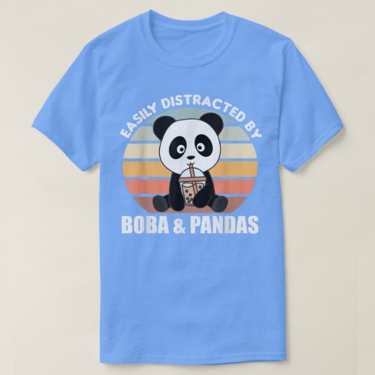 Bubble Tea Panda Chocolate Sweet Animals Boba  T-shirt (Design voorkant)
