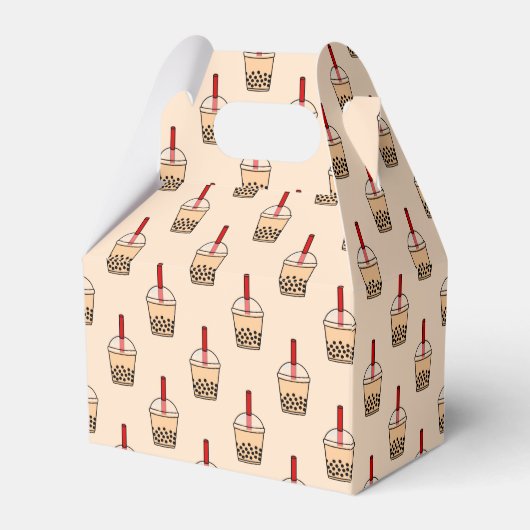 Bubble Tea Pattern Bedankdoosjes (Voorkant Zijde)