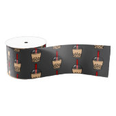 Bubble Tea Pattern Grosgrain Lint (Spoel)