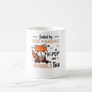 Bubble Tea Red Panda Chocolate Cute Animals Boba Koffiemok