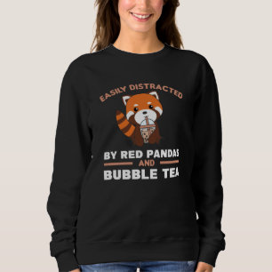 Bubble Tea Red Panda Chocolate Cute Animals Boba Trui
