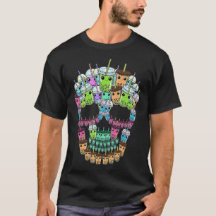 Bubble Tea Schedel Mannen Boba Thee Gift Vrouwen B T-shirt