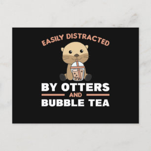 Bubble Tea Sloth met Chocolate Cute Animals Briefkaart