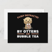 Bubble Tea Sloth met Chocolate Cute Animals Briefkaart (Voorkant / Achterkant)
