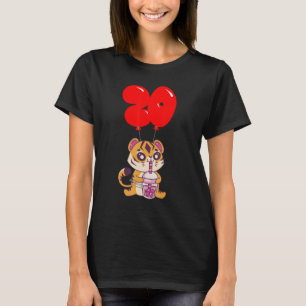 Bubble Tea Tiger 20th Birthday Kinder Balloon T-shirt