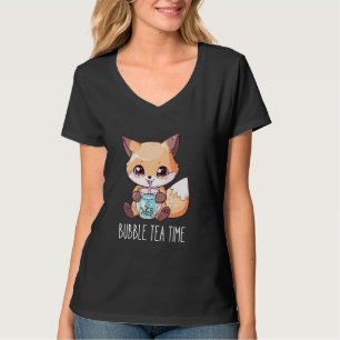 Bubble Tea Time - Schattigee vos Drink Boba Tea T-shirt