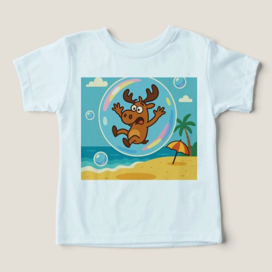 Bubble Trouble – Tee d'été idiot pour les enfants (Design Recto)