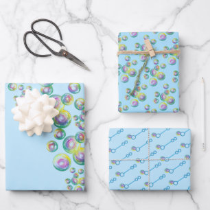 Bubble Wand Iridescent Rainbow Soap Bubbles Inpakpapier Vel