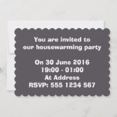 Bubble wrap housewarming party uitnodiging (Achterkant)