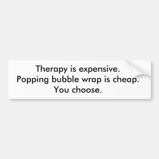 Bubble Wrap Therapy Bumpersticker
