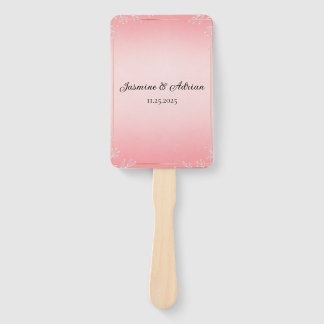 Bubblegum Blush Bruiloft Handwaaier