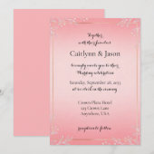 Bubblegum Blush Wedding Invitations (Devant / Derrière)