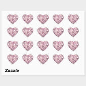 Bubblegum Diamond Heart Stickers (Vel)