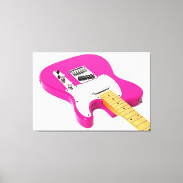 BUBBLEGUM ELEKTRISCHE GITAAR 32x48 Canvas Afdruk