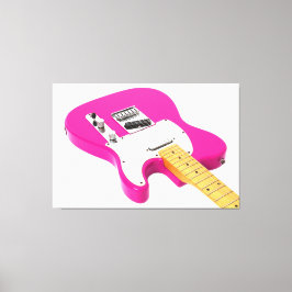 BUBBLEGUM ELEKTRISCHE GITAAR 40x60 Canvas Afdruk